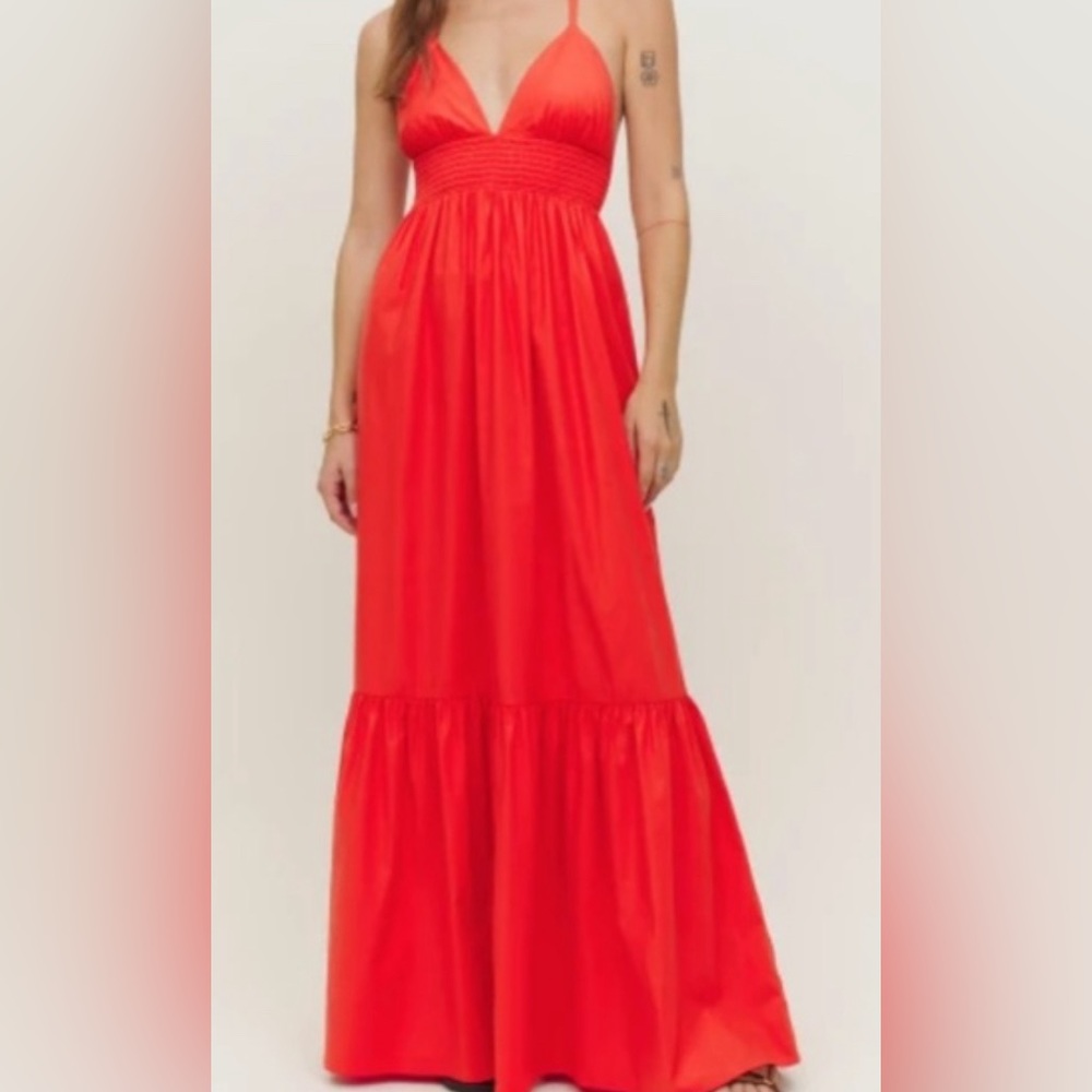 NWT Reformation Red Grotto Dress Size M